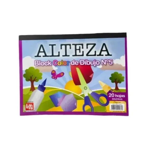 Block de dibujo alteza n.° 5 color x20 hjs.