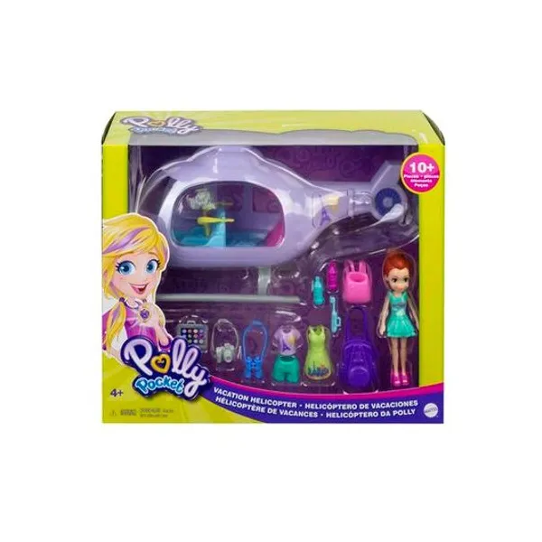 Set polly pocket helicóptero en caja 25.5x20 cm