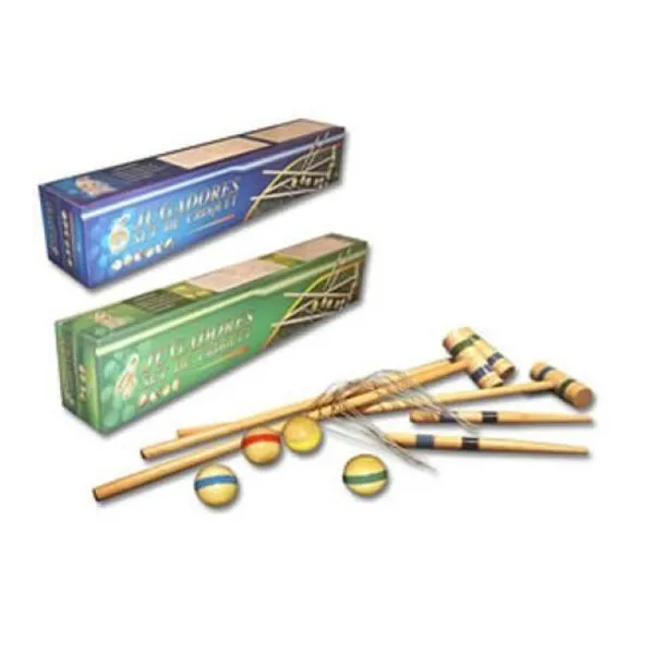 Juego de croket chico (con 4 martillos) en caja