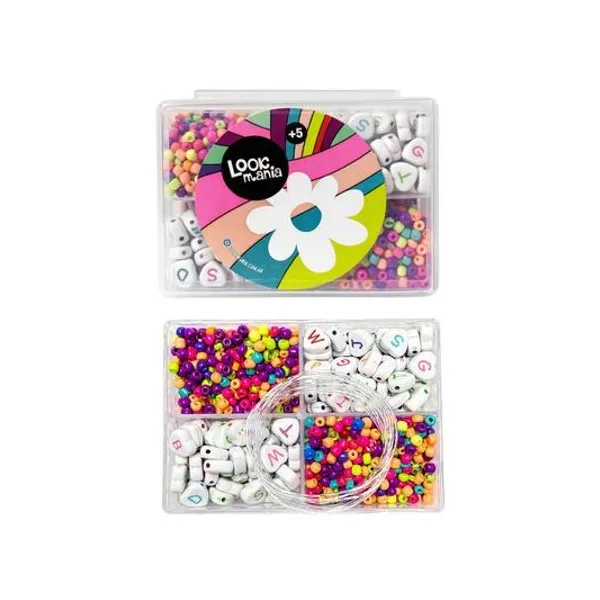 Set para armar bijou ojitos en caja 4 divisiones 7.5x10.5 cm lookmania