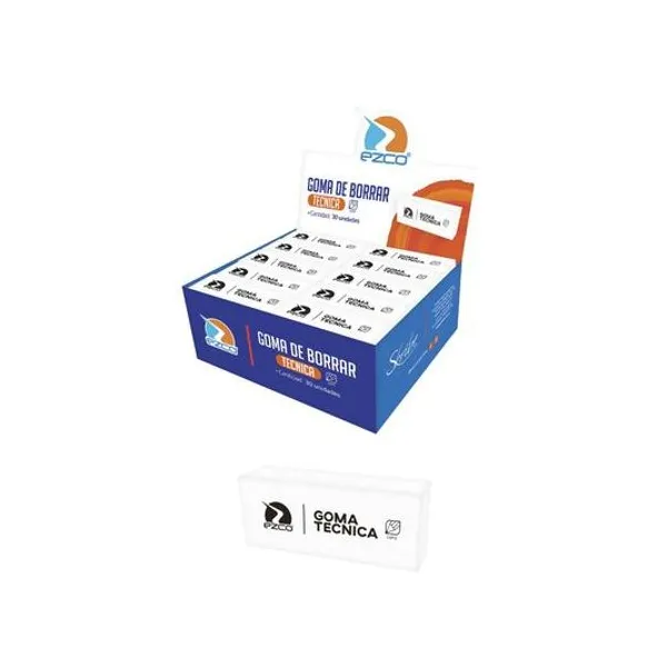 Goma de borrar lápiz tecnica caja x30 Ezco