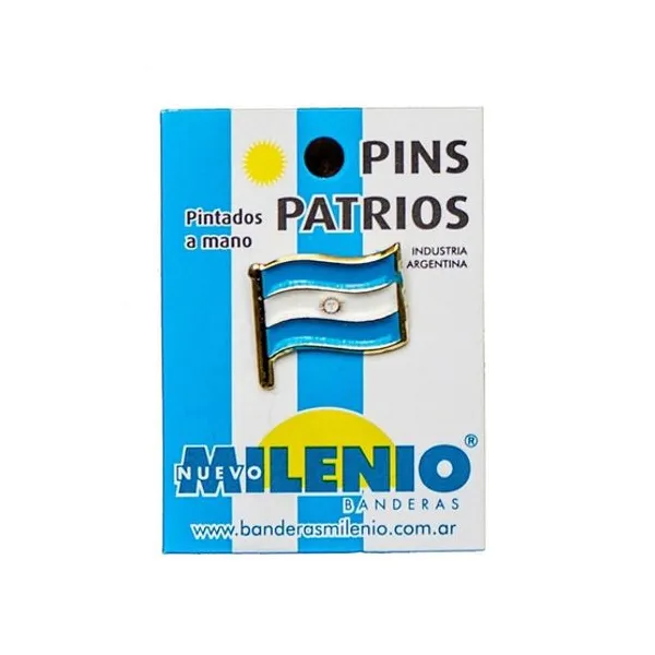 Pin nuevo milenio patrio bandera x10 unid.