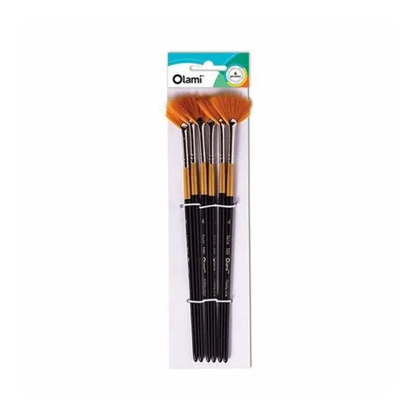 Pincel abanico n.° 8 blister x6 unidades olami