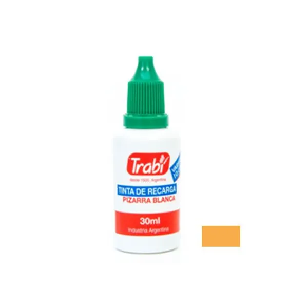 Tinta trabi para marcador pizarra 30 cc.naranja