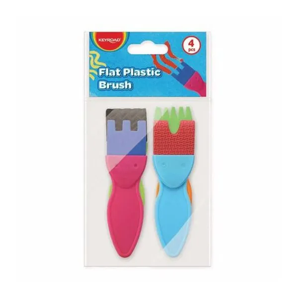 Pinceletas de goma eva fancy 13 cm x4 unidades Keyroad