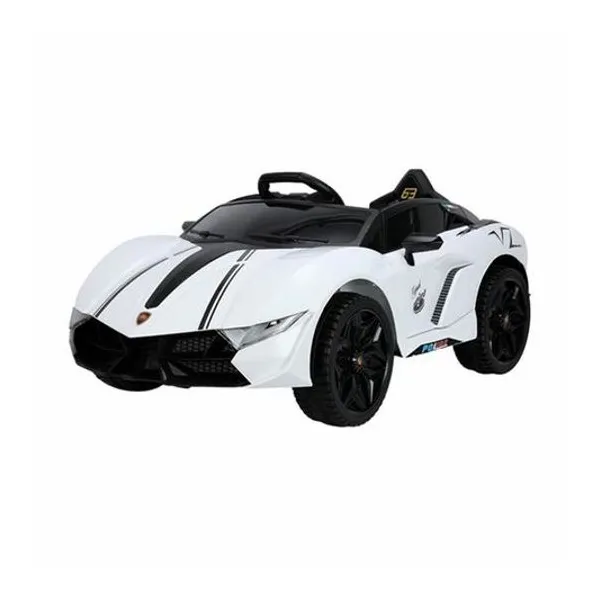 Auto deportivo speed blanco a batería 12v con luz, sonido y control remoto 115x70x50 cm
