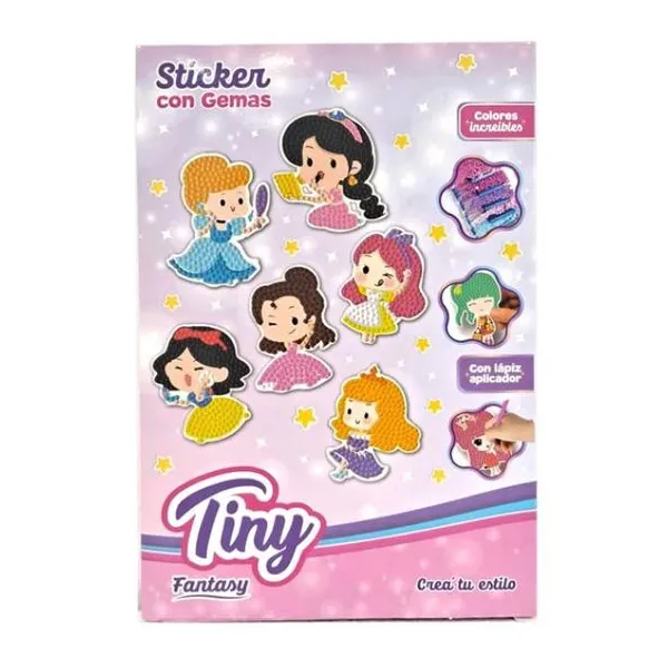Set de gemas crea tu sticker princesas Tiny