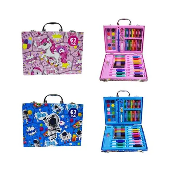 Set de Arte 67 piezas en valija 27.5x20x4.5 cm x unidad modelos surtidos