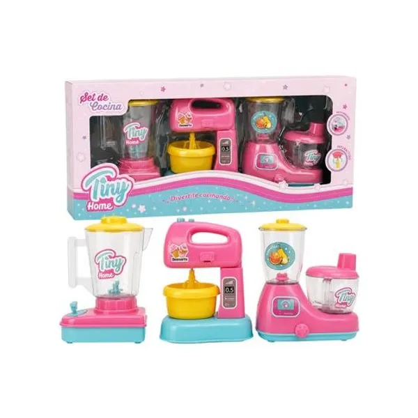 Set de electrodomesticos Tiny home 3 piezas en caja 40x18x8 cm