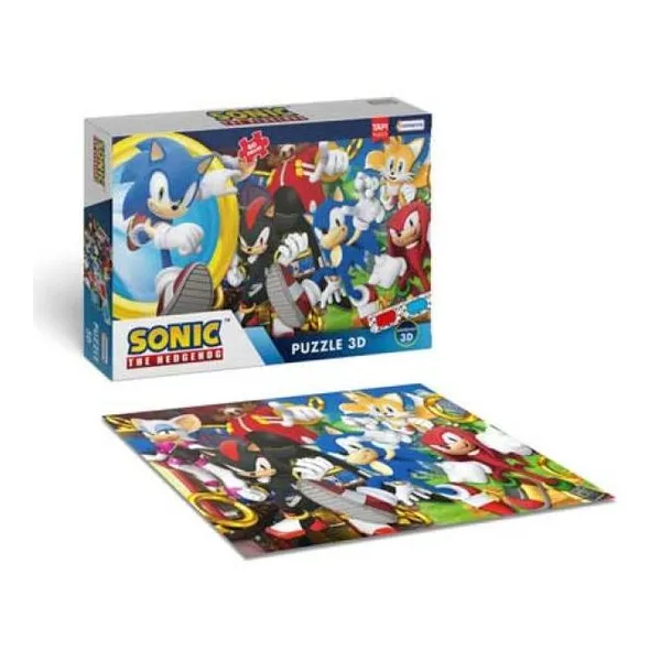 Puzzle 3d 60 piezas con anteojos sonic