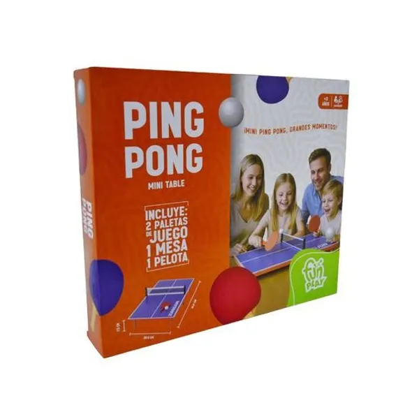 Juego ping pong de mesa en caja 46x40x8 cm