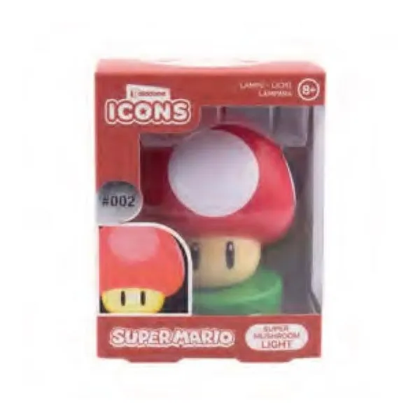 Super mario super mushroom icon light - luz 3d