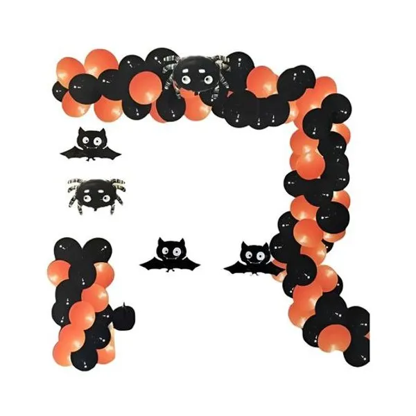 Set de globos happy halloween 102 piezas x unidad