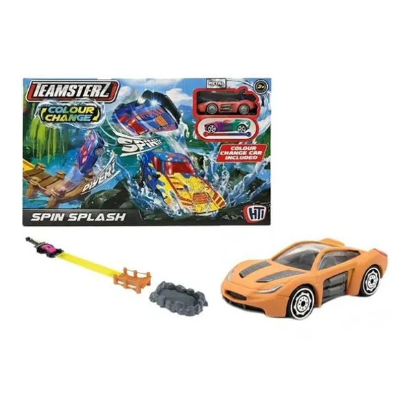 Teamsterz splash track pista recta + 1 vehiculo colour change