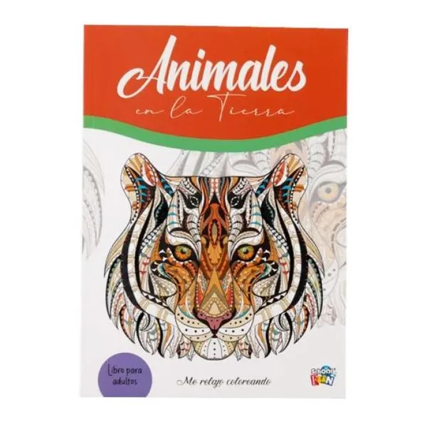 Me relajo coloreando: animales en la tierra 20 28 cm