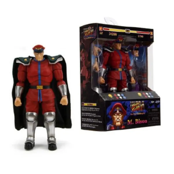 Jada - figura de accion 15 cm articulada street fighter m. bison con accesorios -