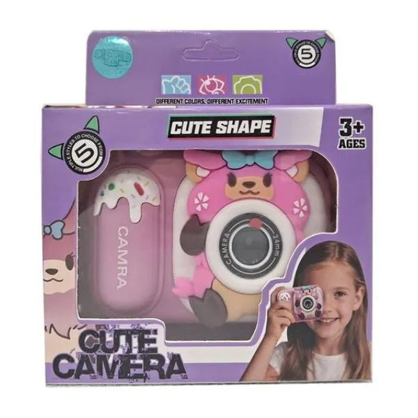 Camara interactiva con pantalla grande de 2.4”. cámara frontal y trasera. con ra