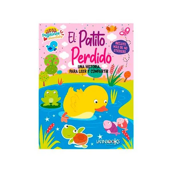 Libro de cuento mega pegatinas divertidas: el patito perdido 21x28 cm