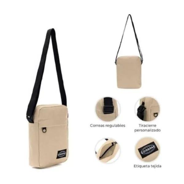 Morral goodpak bolsillo delantero kaki h21 x w16 x5.5 cm
