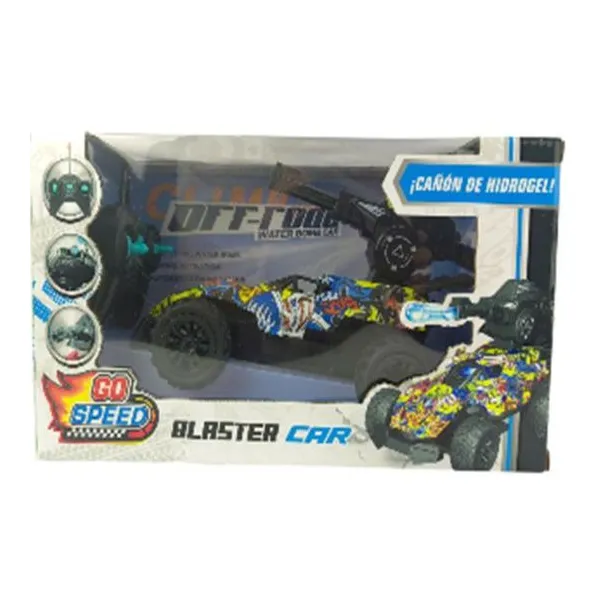 Auto cañon hidrogel a radio control go speed 1:18 con luces carga usb
