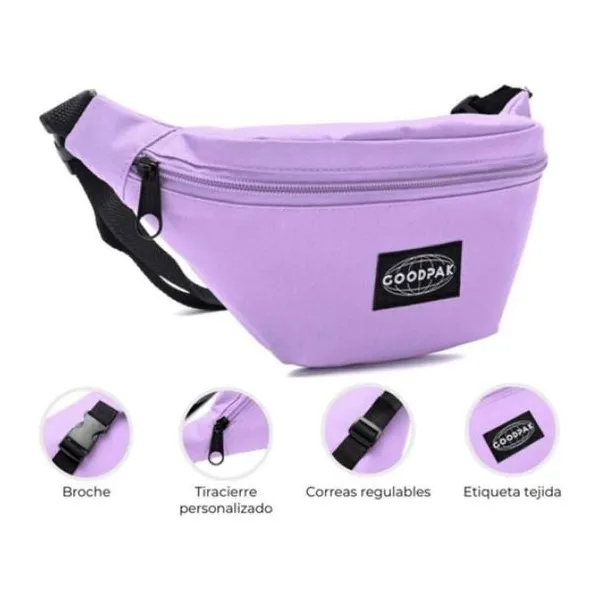 Riñonera goodpak lila 16.5 x23 x8.5 cm