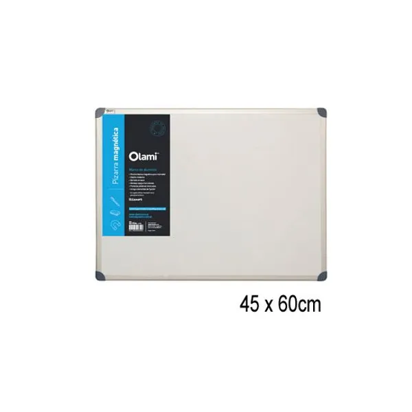 Pizarra magnetica olami 45 x60 cmcon borde aluminio
