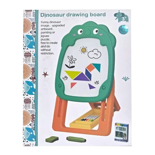 Pizarra dinosaurio 2 en 1 con base
