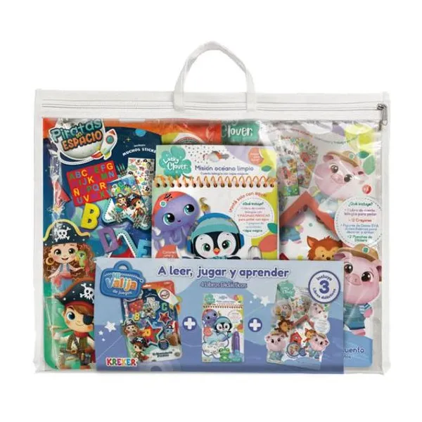A leer, jugar y aprender…. bolsa 30x40 cm de pvc cristal