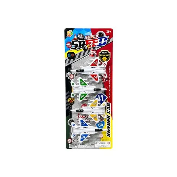 Aviones caza 9 cm x4 en blister 13x32 cm