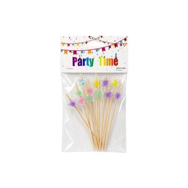 Pinche para copetin estrella 12 cm bolsa x12 unidades