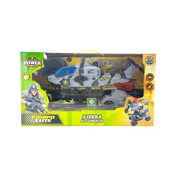 Set militar con vehiculos y accesorios en caja 60x33x12.5 cm