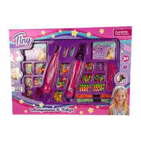 Set doble trenzador con bijouterie para pelo Tiny