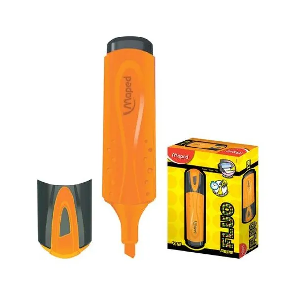 Resaltador quality neon naranja caja x12 Maped