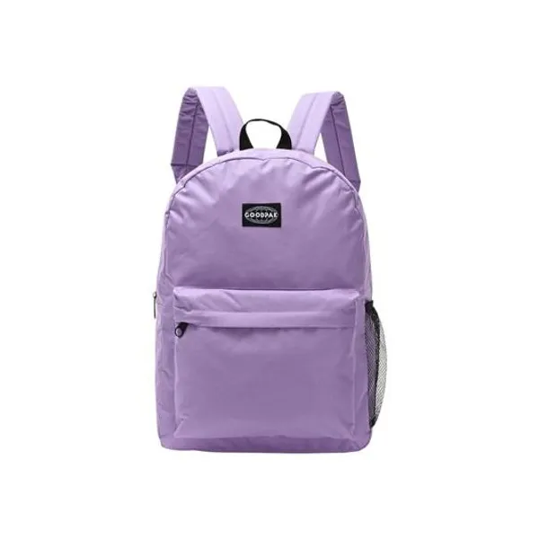 Mochila 17" espalda lisa lila con cierre contra tono goodpak