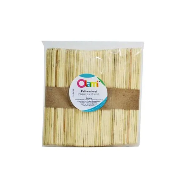 Palitos de helado natural bolsa x50 unidades olami