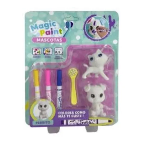 Set muñequitos para pintar mascotas 29 19 cm