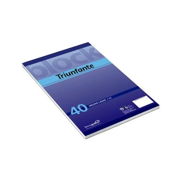 Block a4 liso Triunfante 40 hojas modelos surtidos