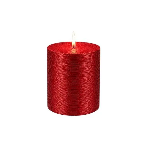 Velon de parafina rojo rayado 5x7.5 cm x1