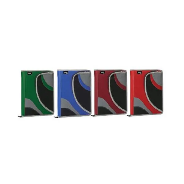 Carpeta a4 2x40 con cierre y bolsillo x unidad colores surtidos me