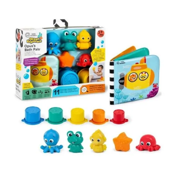 Baby einstein opus splash pals (set para la hora del baño 11 piezas)