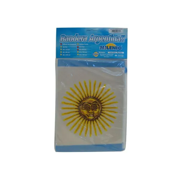 Bandera rep.argentina polia/poliest.con sol 0.60 x0.96 mtsn.mi
