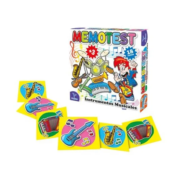 Juego de memoria instrumentos musicales en caja 19x20 -