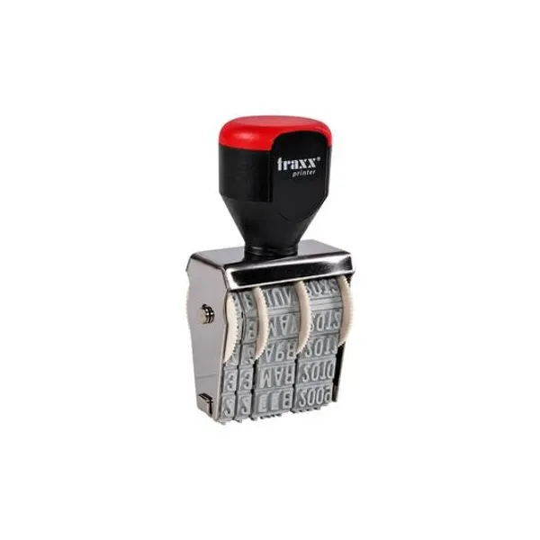 Sello fechador manual formato europeo 5 mm traxx
