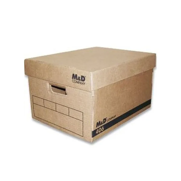 Caja archivo m&d 406 cartón alta reforzada con tapa