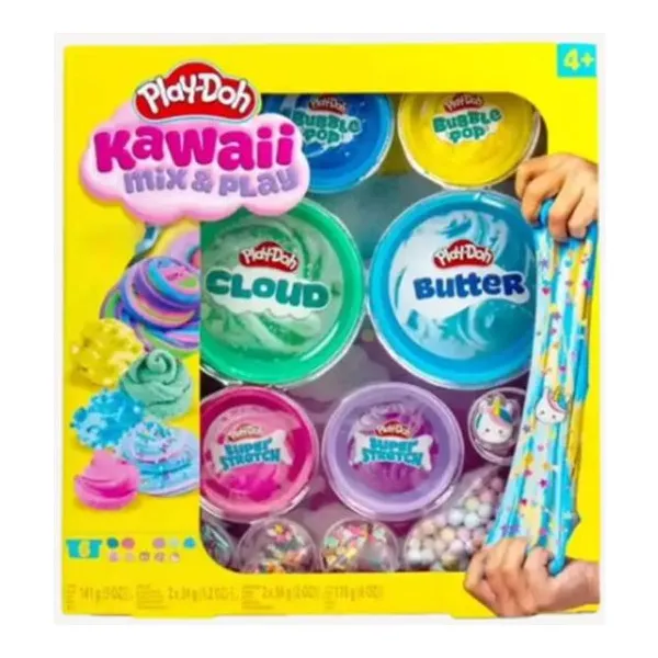 Playdoh kawaii mix & play 4-pack: set con 4 compuestos