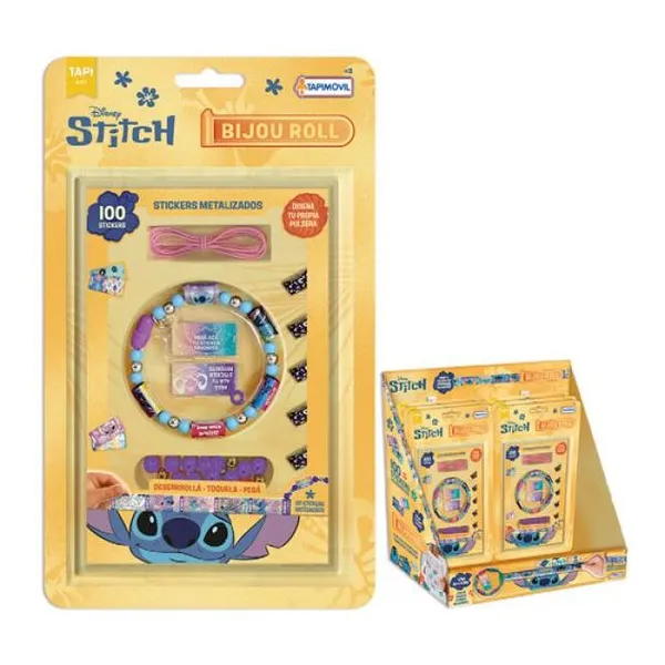 Bijou roll Stitch. set de bijou con autoadhesivos