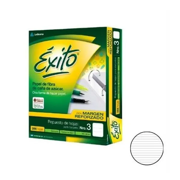Repuesto carta rayado 288h m/reforzado Éxito
