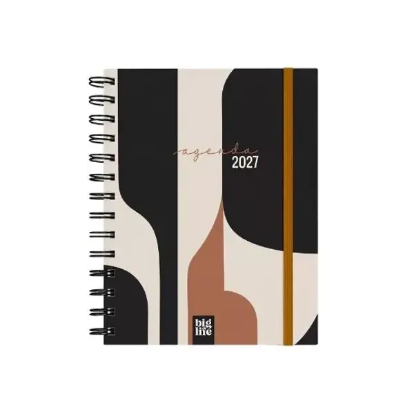 Agenda big life generica n.° 8 semanal espiral geo choco 2027