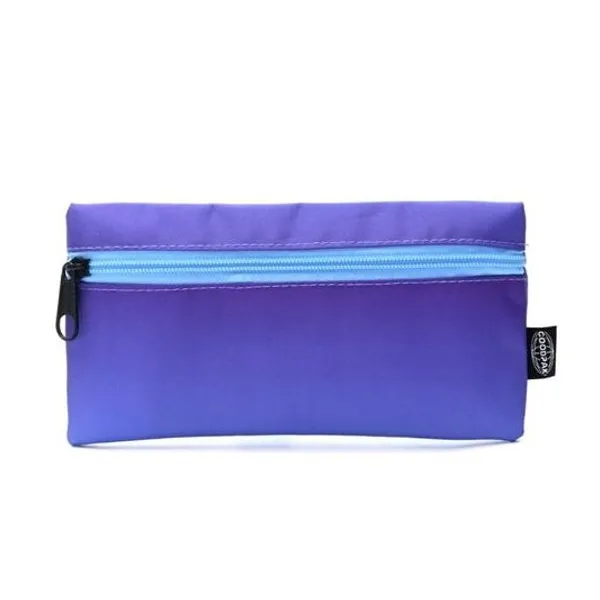 Cartuchera 1 cierre plana degrade celeste 22x11.5 cm goodpak