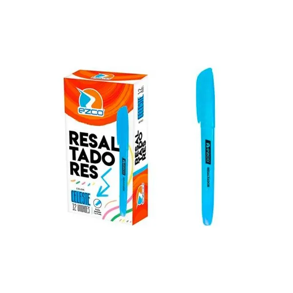 Resaltador fino circular caja x12 Ezco